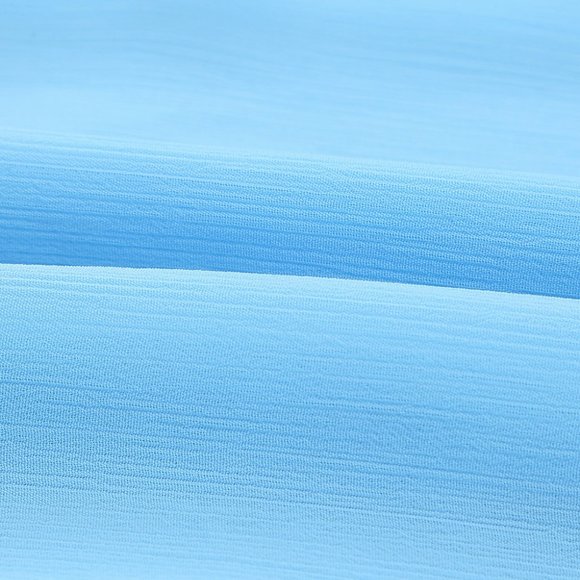 Light Blue Spaghetti Straps Pleated Ruffled Tank Top - Picture 12 of 13